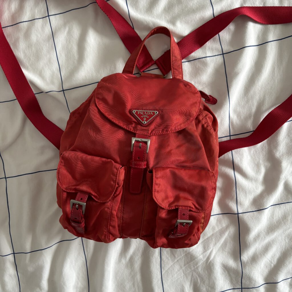 Prada Backpack (Vintage Tessuto Nylon & Patent Leather)