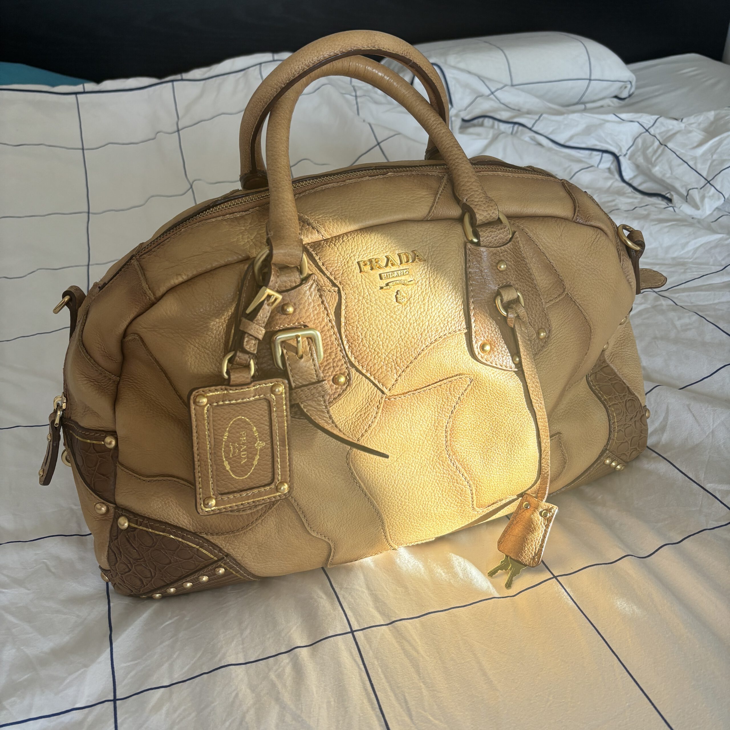 Patchwork Leather Bowling 2014 / Top Handle Bag