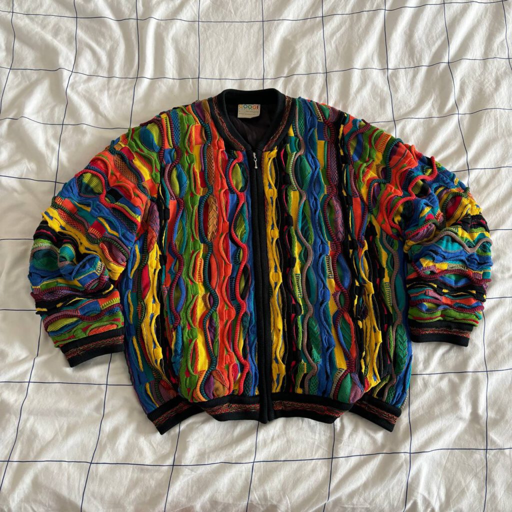 COOGI Australia 3D Knit Zip Cardigan / Bomber