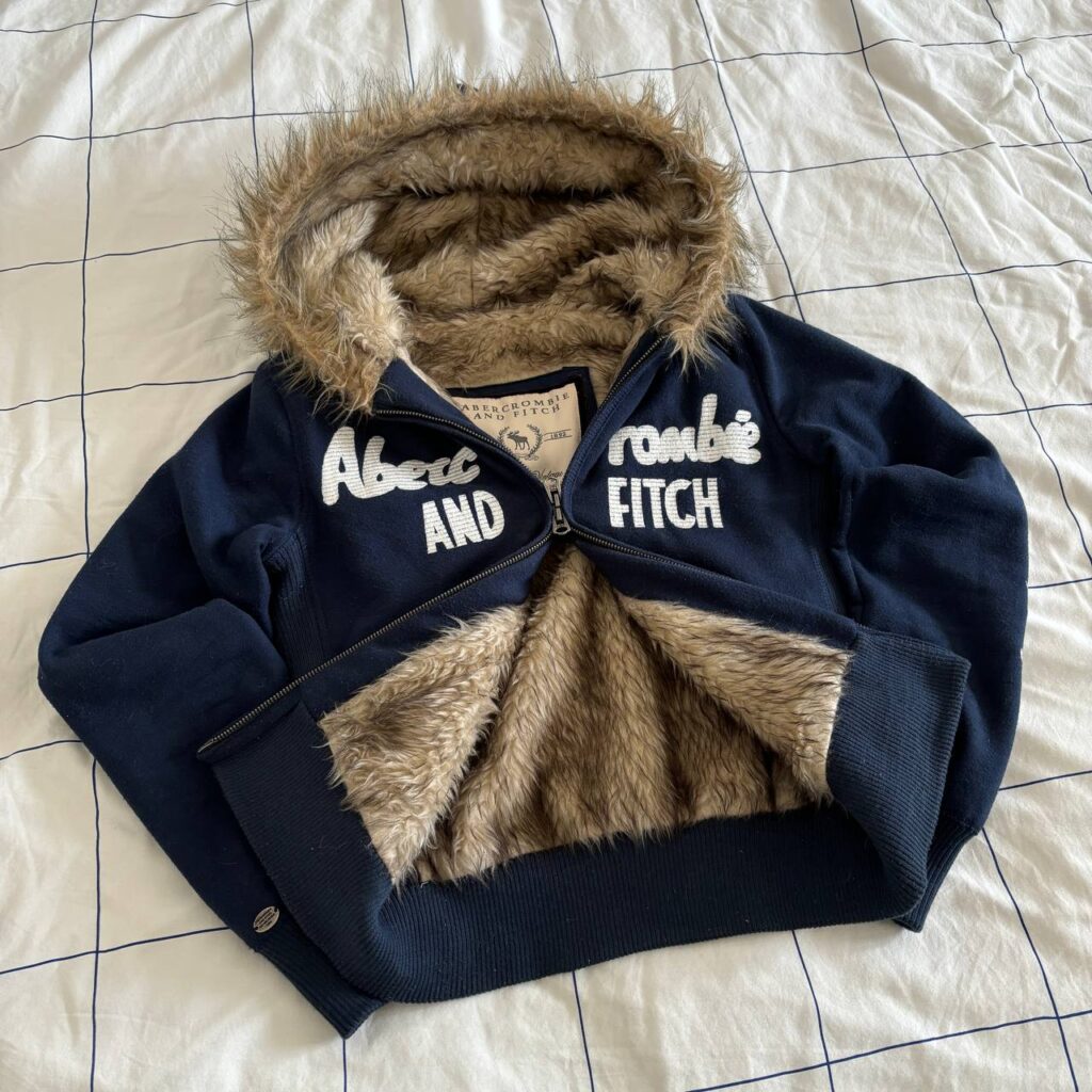 Abercrombie & Fitch "Authentic Vintage" Fur Lined Hoodie