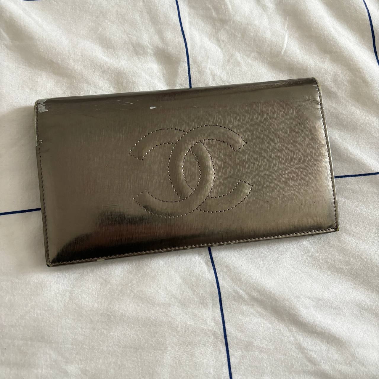 Chanel "Timeless CC" Metallic Bifold Wallet (Production Year 2008–2009)